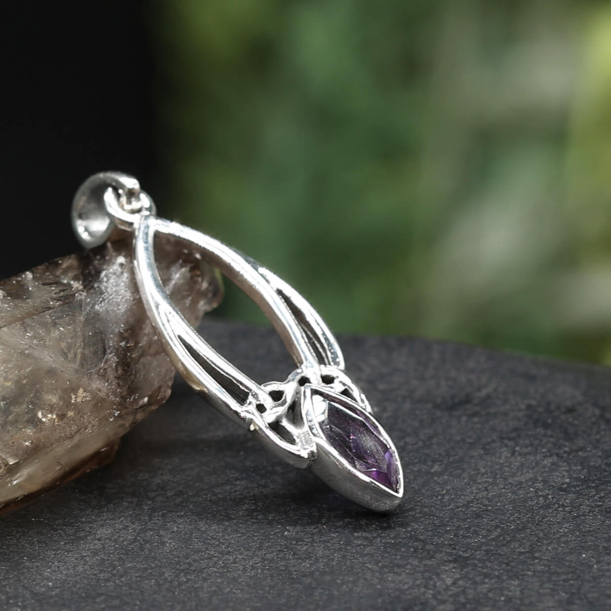 Amethyst Keltischer Silberschmuck Edelstein Anhänger