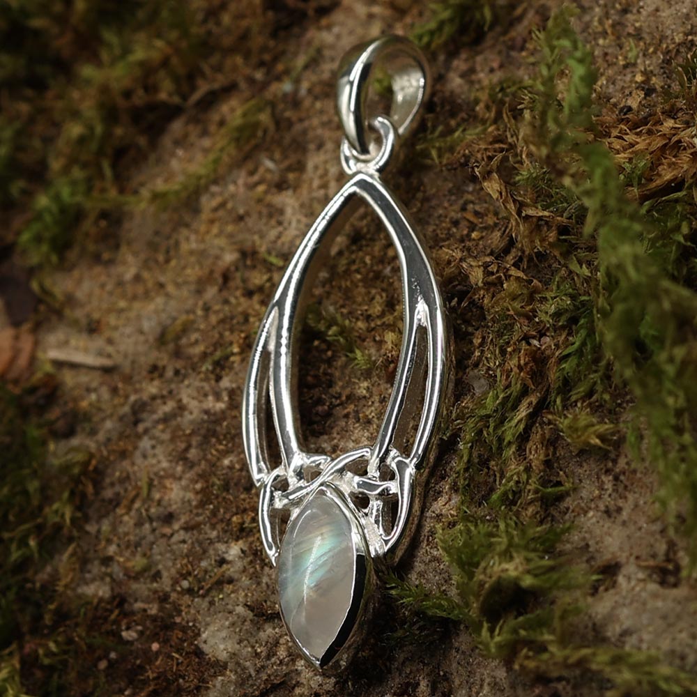 Mondstein Kelten Anhänger Schmuck mit Edelstein traumhaft schöner 925 Silber
