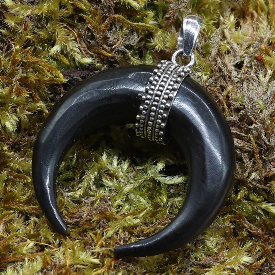 Anhänger Silber Horn Sichel edle Erscheinung