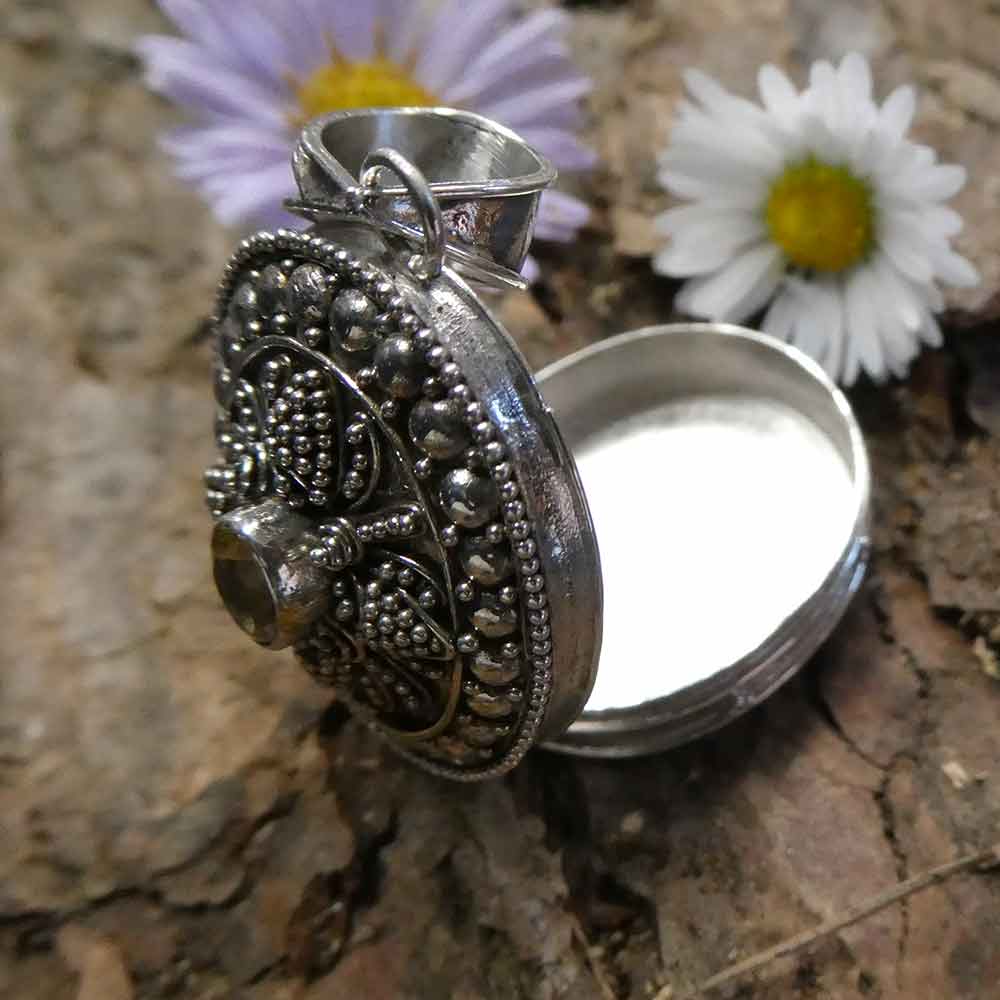 Schmuckanhänger echt Silber Citrin Edelstein