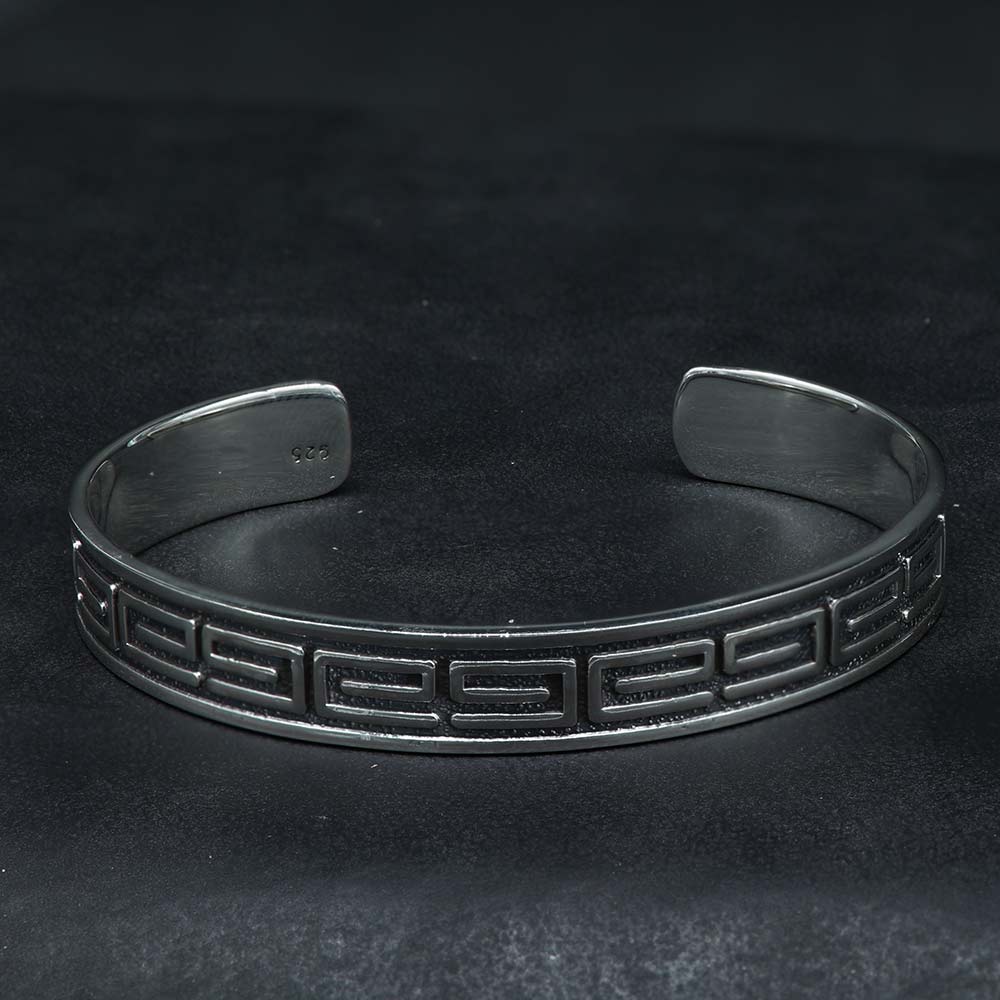 Edler 925 Sterlingsilber Herren Armschmuck modern Design massiv Silber