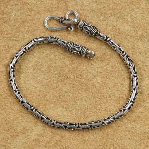 Silberne Königskette Armband edel