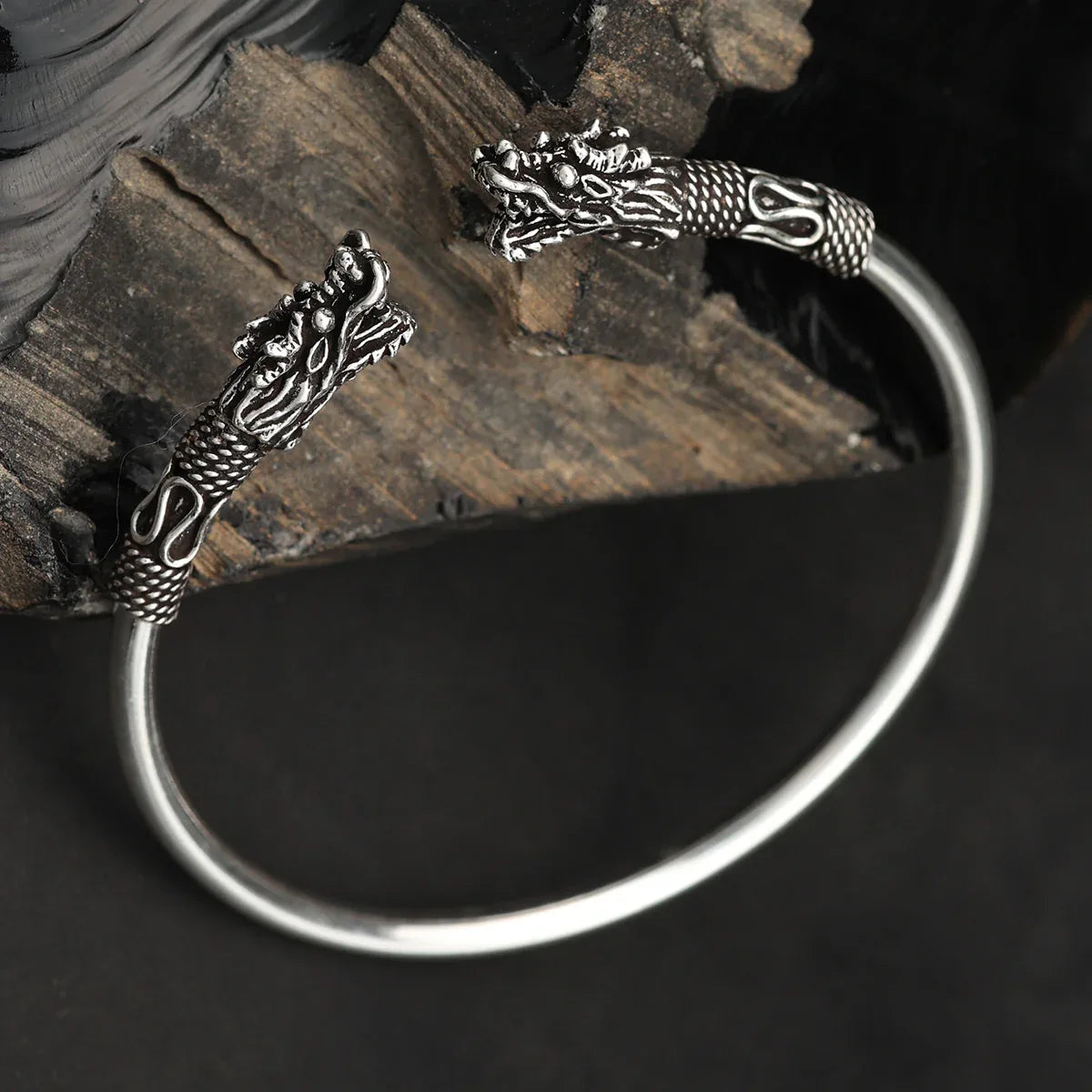 Drachen Armreif 92 Silber Armspange edel
