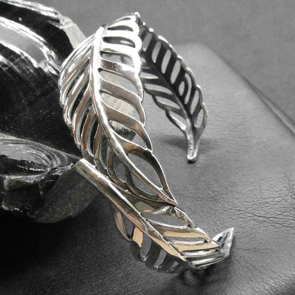 Armschmuck Feder fein Armreif Silber 925/000