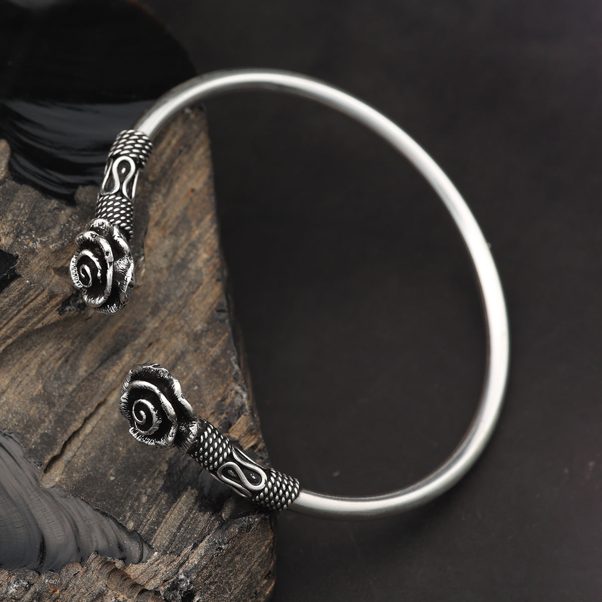 Rosen Armreif Silber Damen rmschmuck