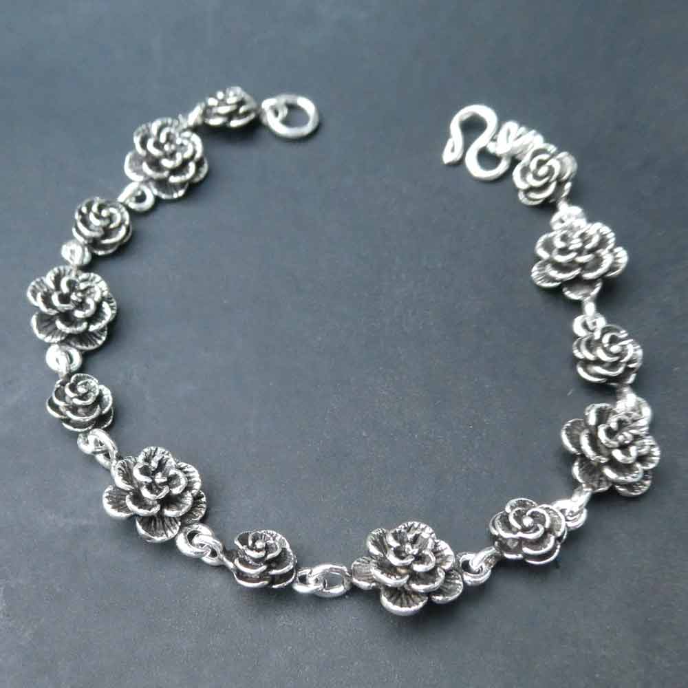 Rosen Armband Silberschmuck Gothic 925er Silber edel ausgefallen