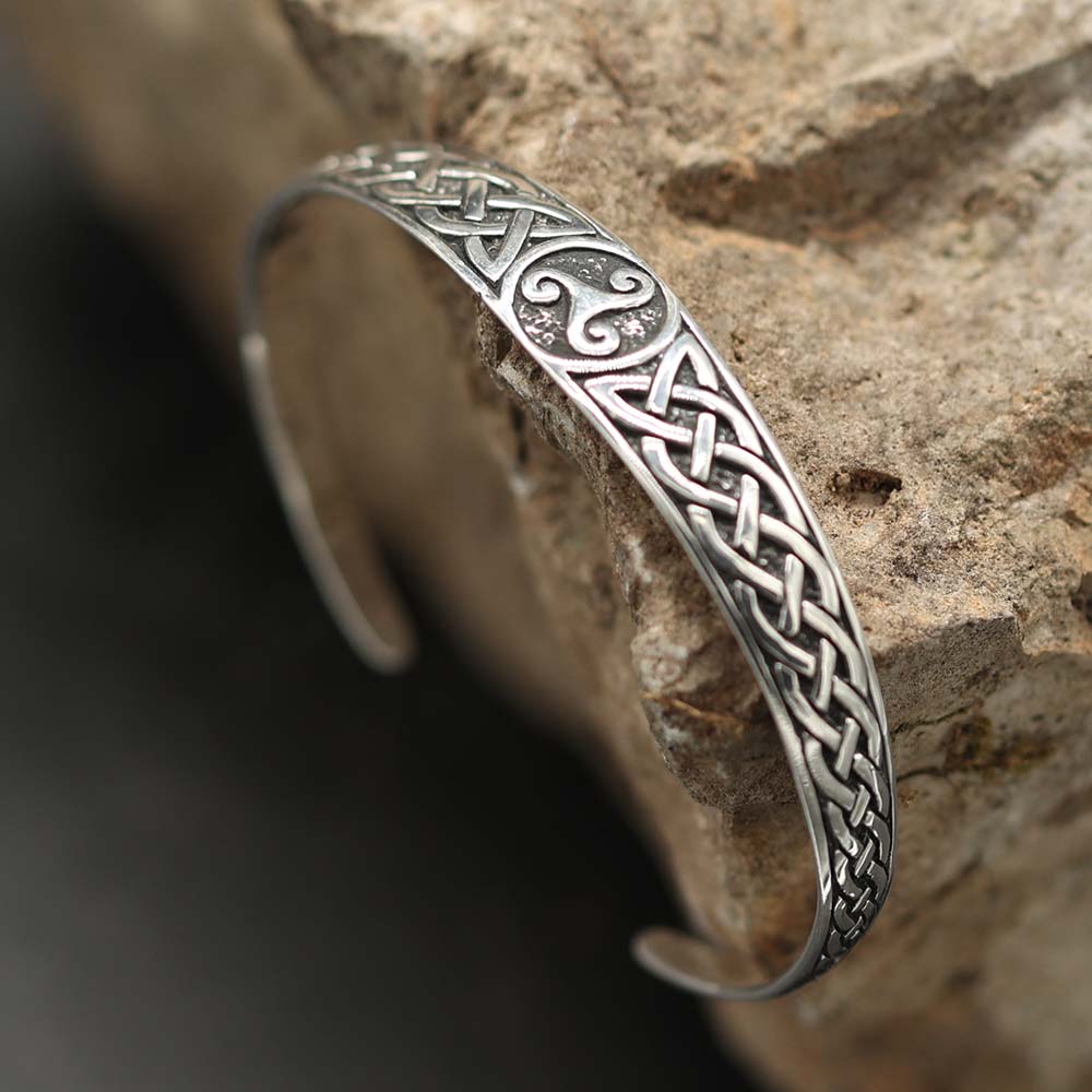 Triskel Silber Armreif keltischer Armschmuck Keltenknoten