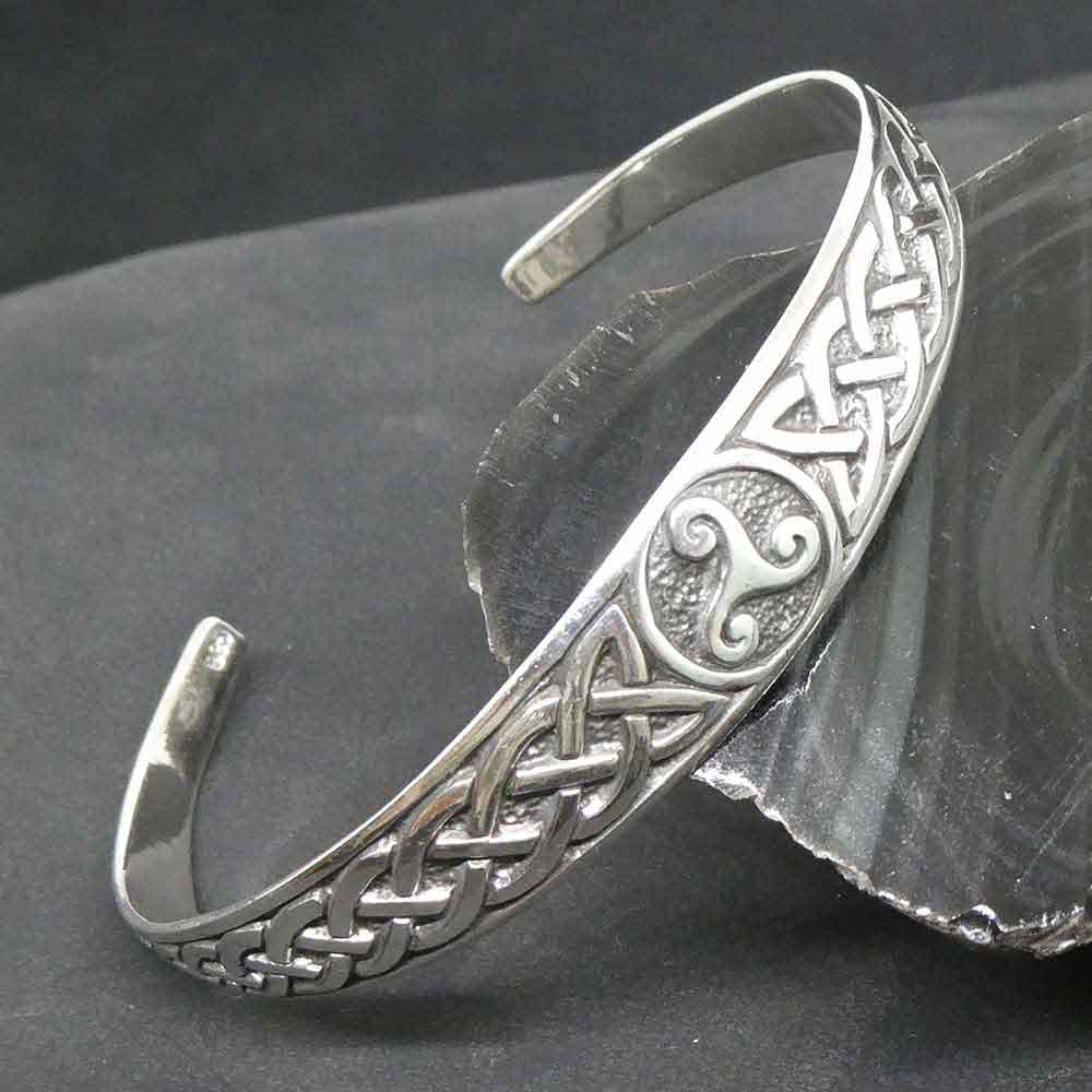 Armschmuck Triskelion keltisch Armreif Triskel Silber
