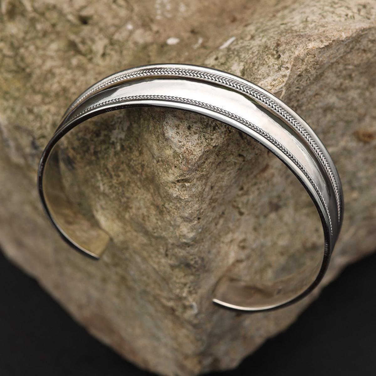 Armreif schlicht 925 Silber Armschmuck elegant