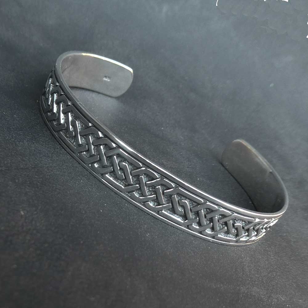 Mittelalter Armreif Sterlingsilber Damen herren Armschmuck Keltische Knoten