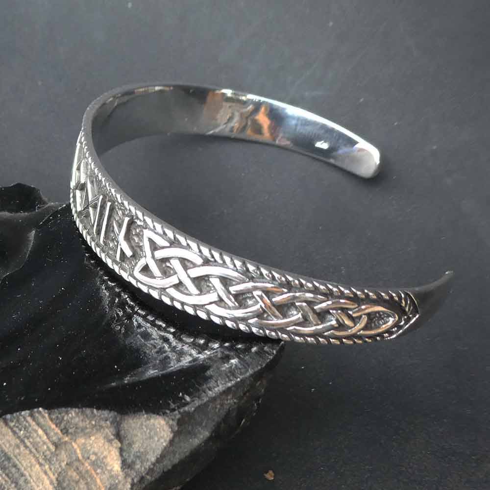 Valknut Runen Armreif Sterlingsilber Armring Wikinger