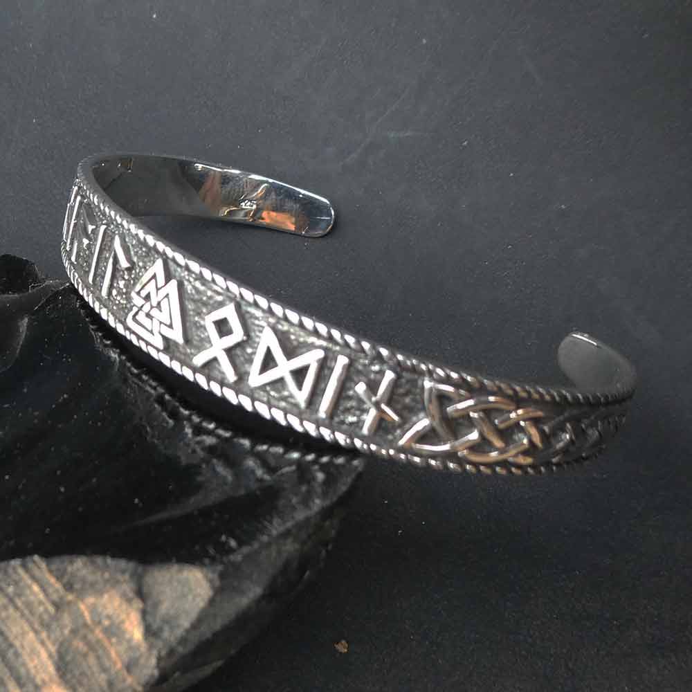 Runen Silberschmuck Arm Männer Frauen Armreif 925er Silber
