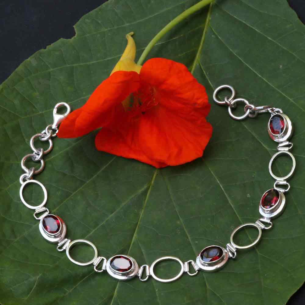 Granat Armschmuck Damen edles Armband