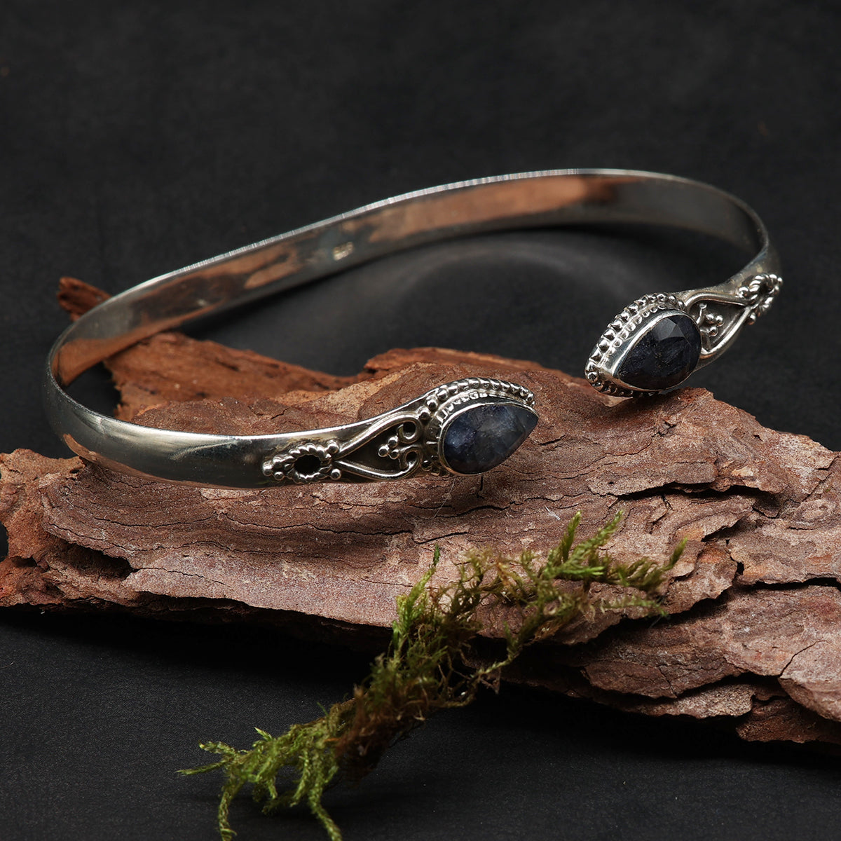 Saphire Edelstein Armband 925 Sterlingsilber Damen Armschmuck