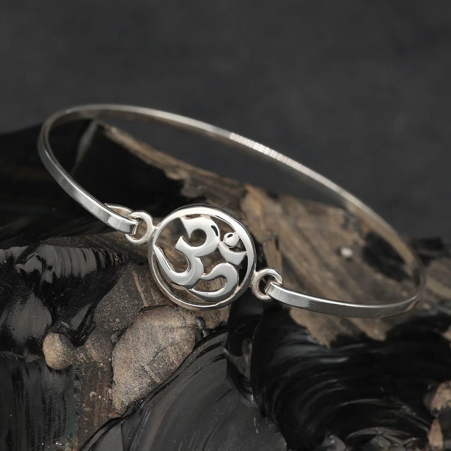 Om Armspange Damen Armschmuck 925 Silber Armreif