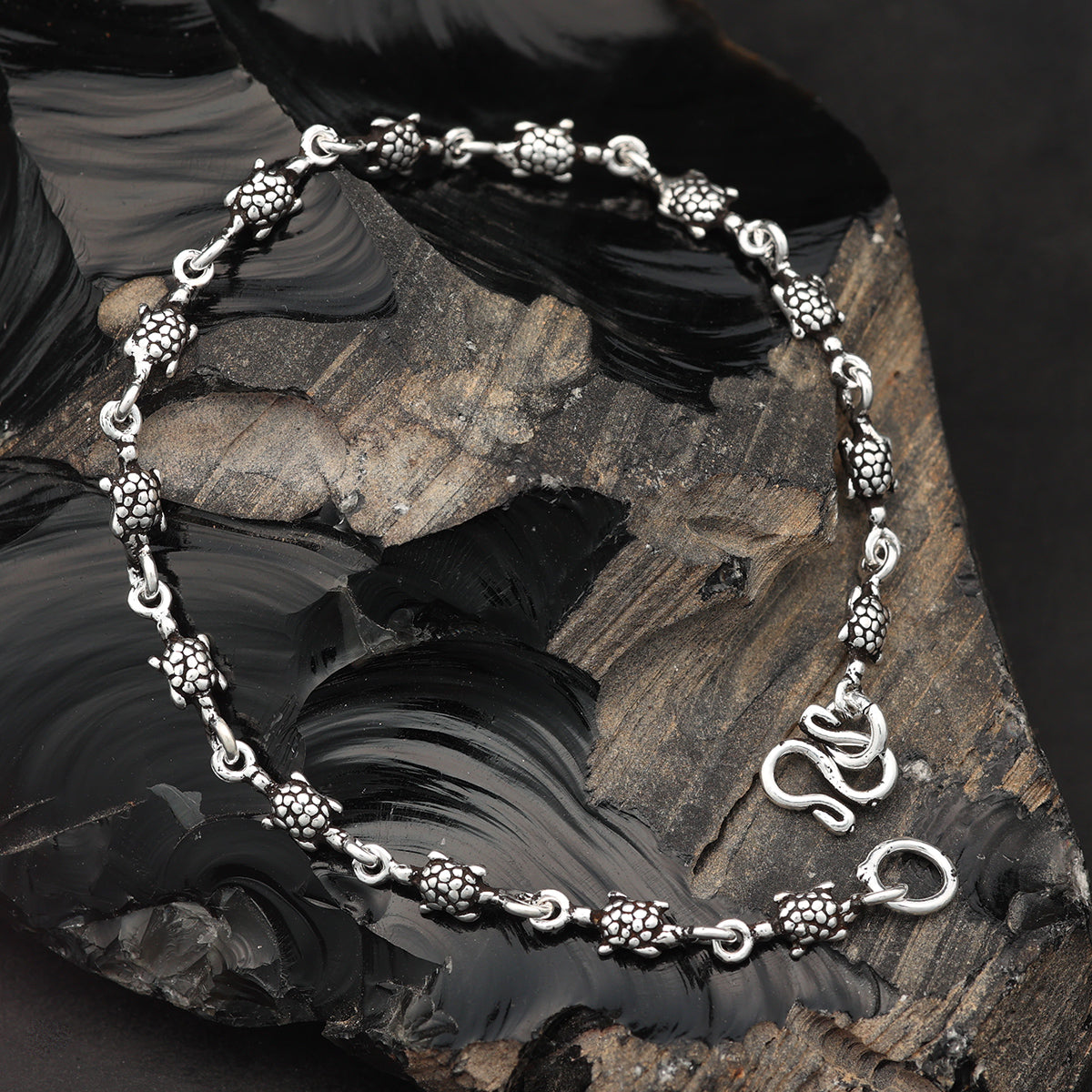 Schildkröten Armband Sterlingsilber Länge: 18,5cm