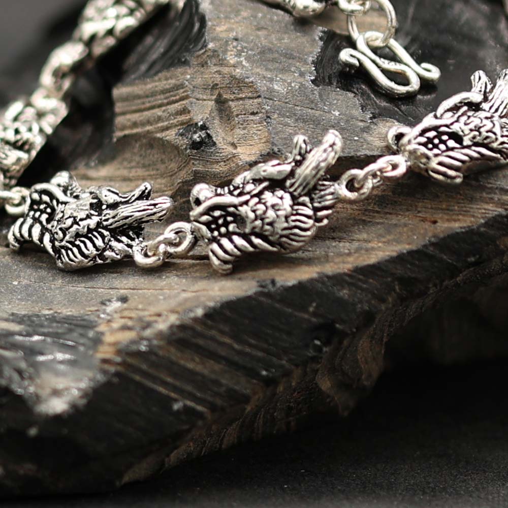 Drachen Armband Silber 925 Damen Armschmuck Fantasy