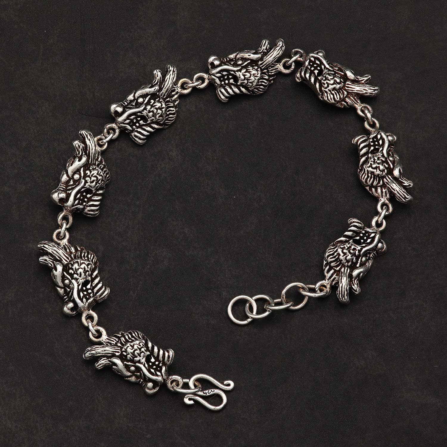 Drachen Silber Armband Larp Fashion Armschmuck