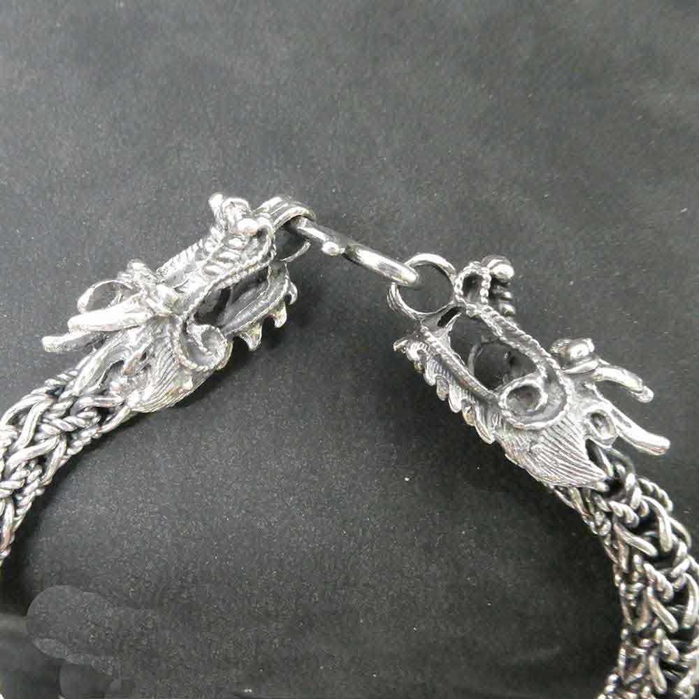 Drachen Armband massiv Silber