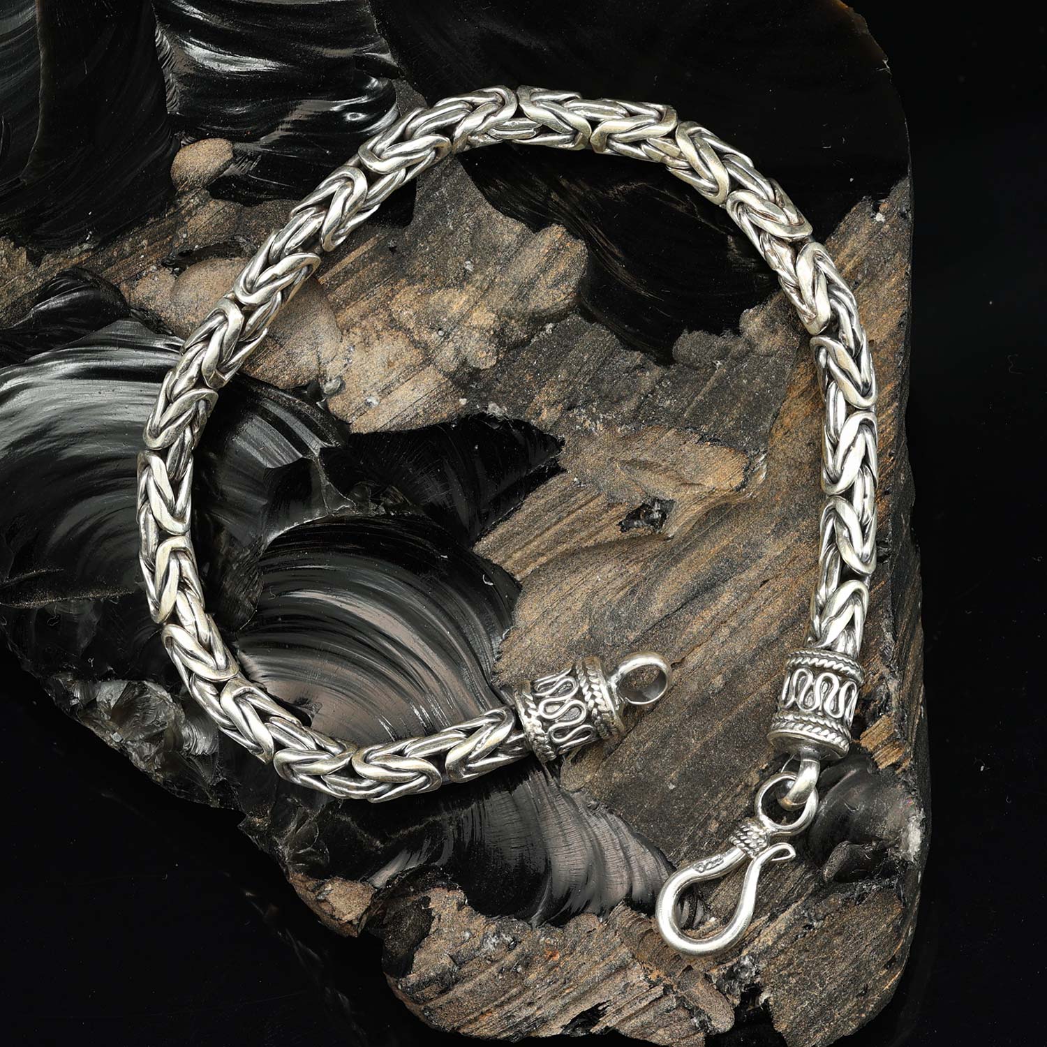 Königskette 4mm Armschmuck Silber Armband handgefertigt 925 Silber