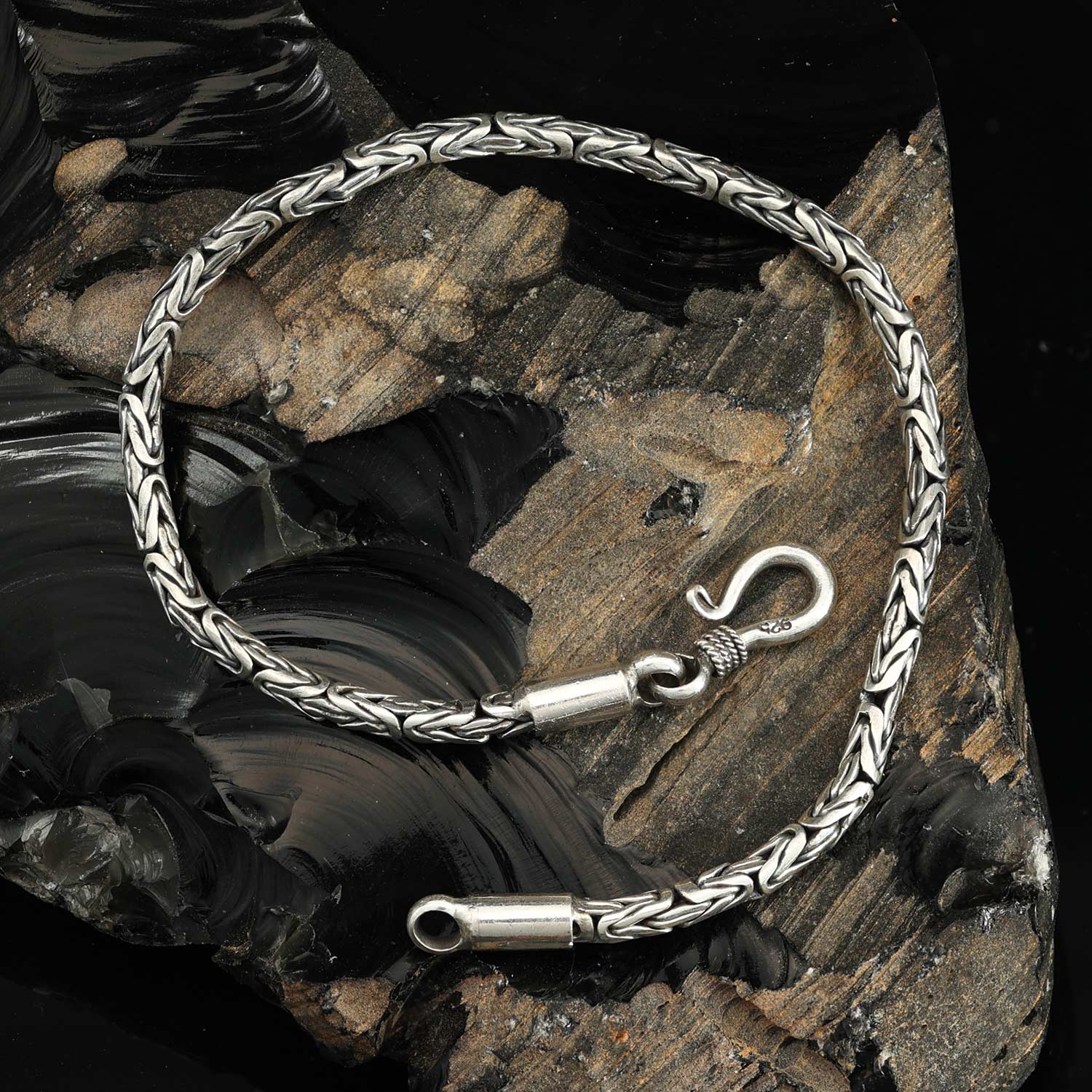 Armschmuck Königskette 2,5mm schlichter Verschluss 925 Silber