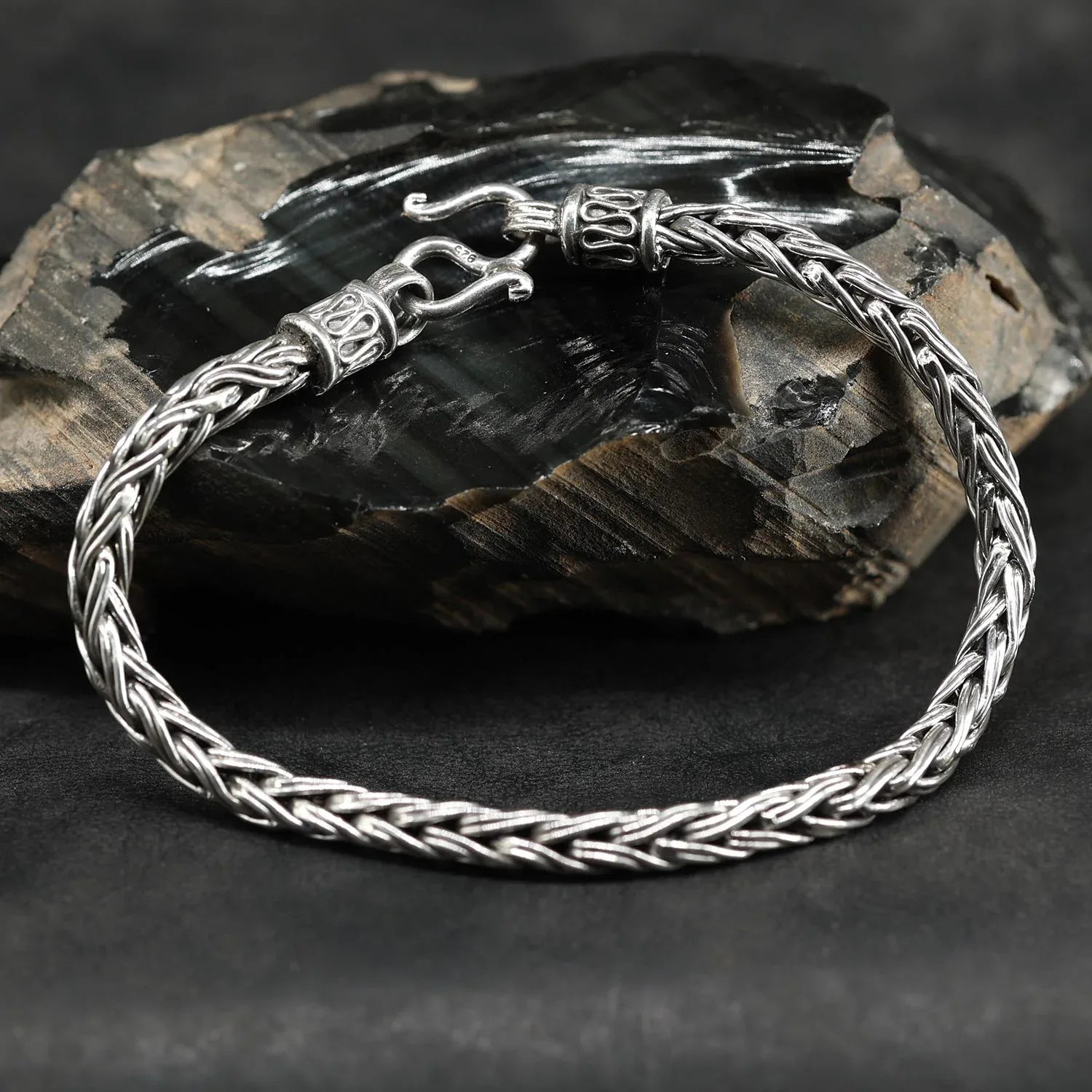 Armband Silber Damen Herren geflochten Hand geschmiedet 925 Silber