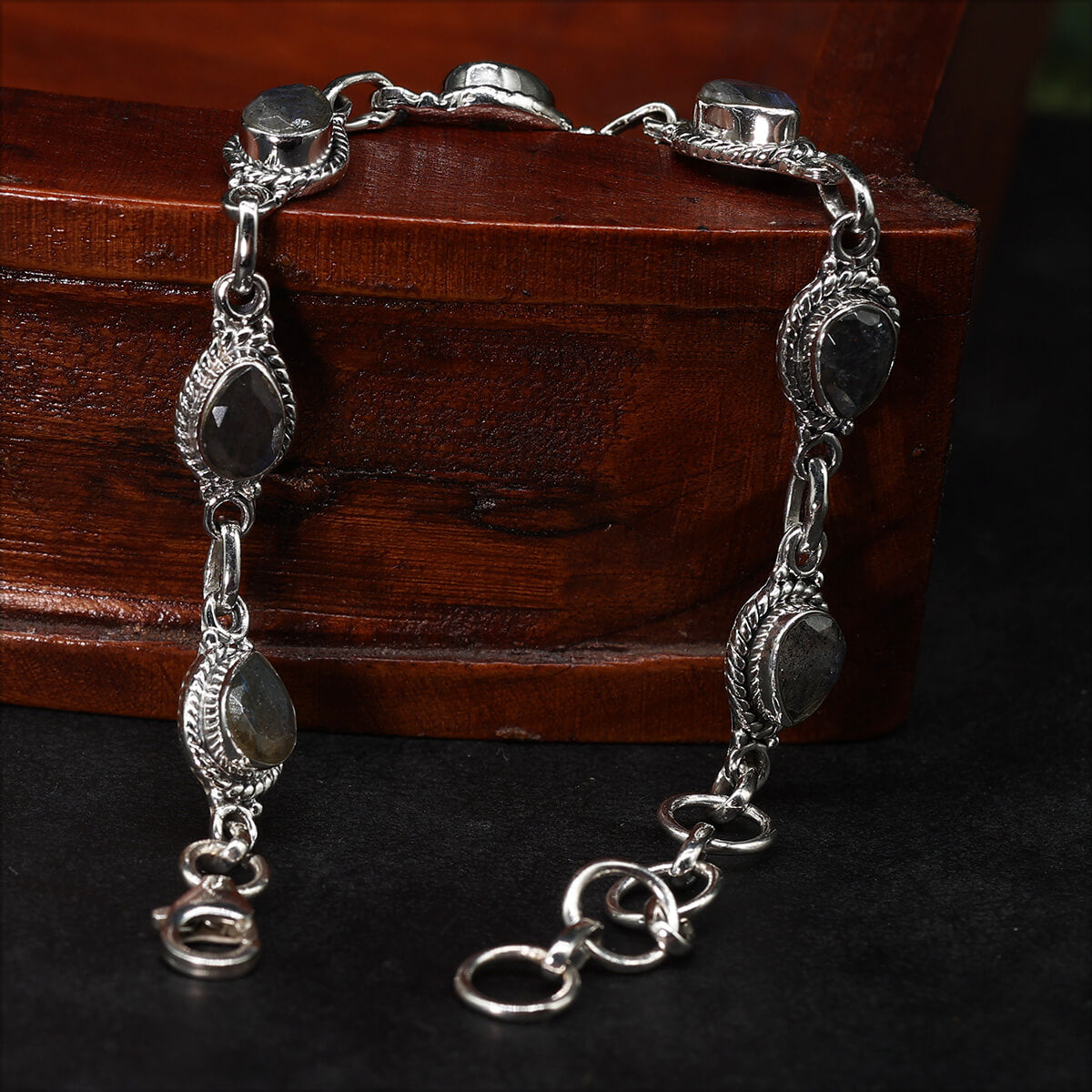 Labradorit Edelstein Armband Silber Armschmuck