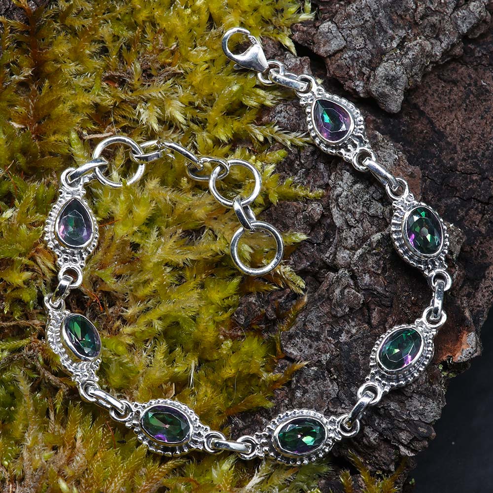 Damen Magic Quarz Armband Edelstein Damen Armschmuck 925 Silber