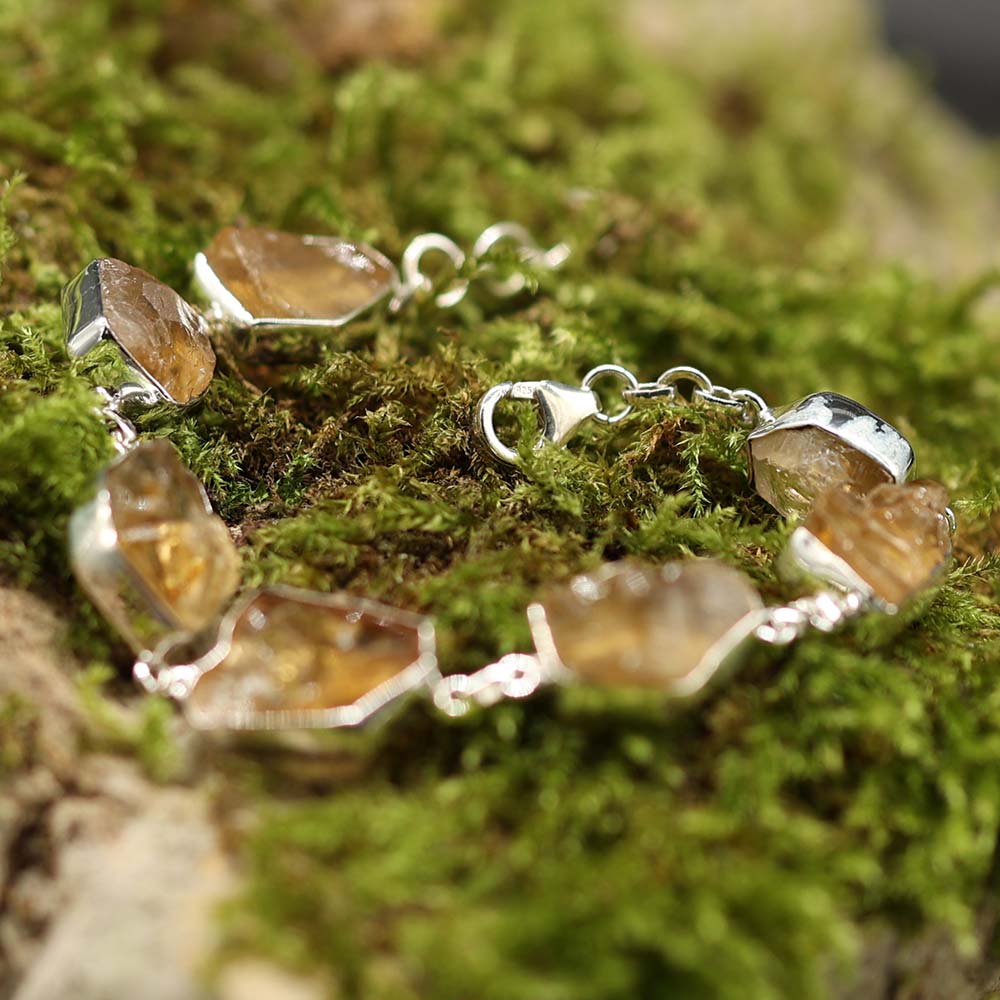 CitrinArmschmuck Damen Sterlingsilber ausgefallener Citrin Schmuck