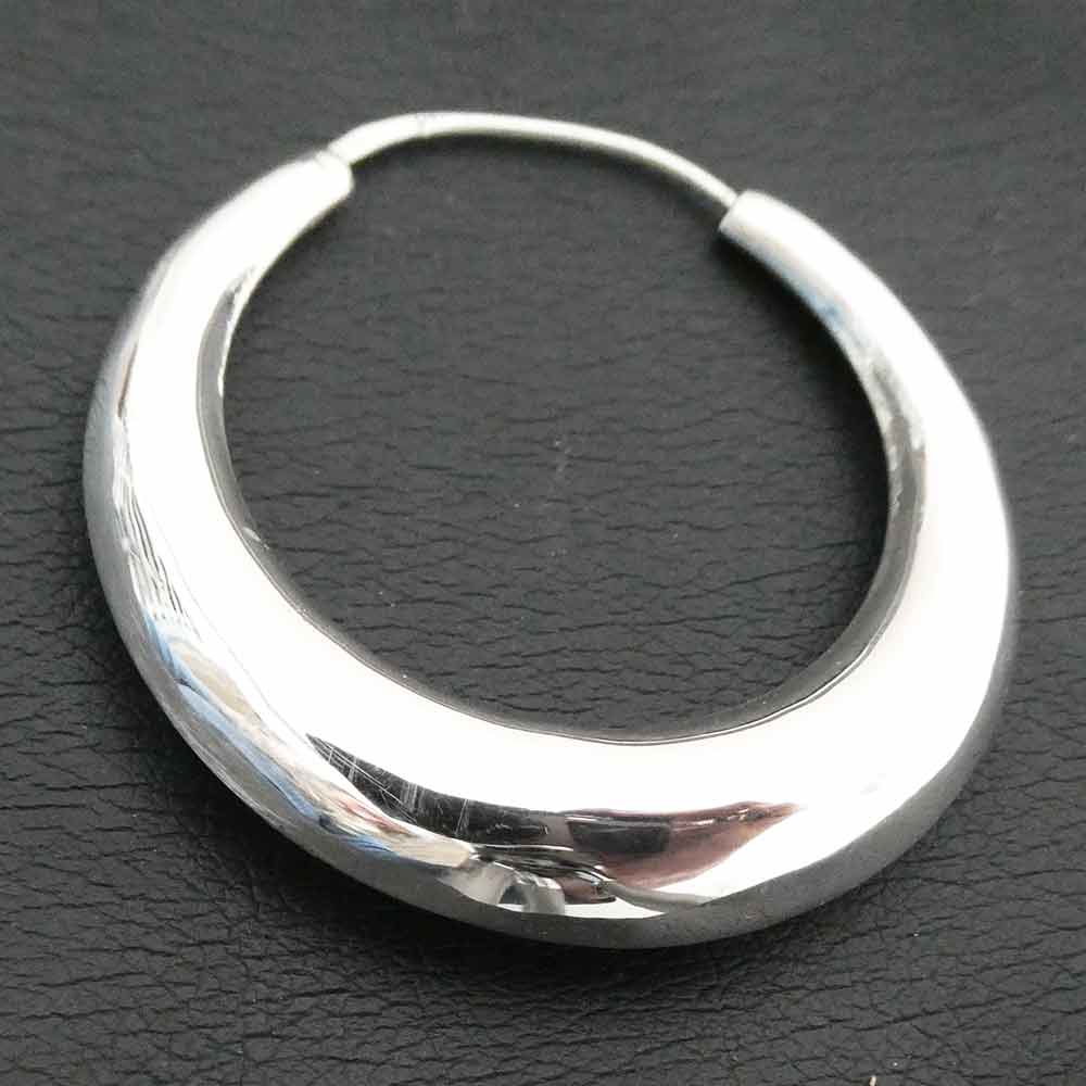 Riesige Creole 45mm Silber Ohrschmuck