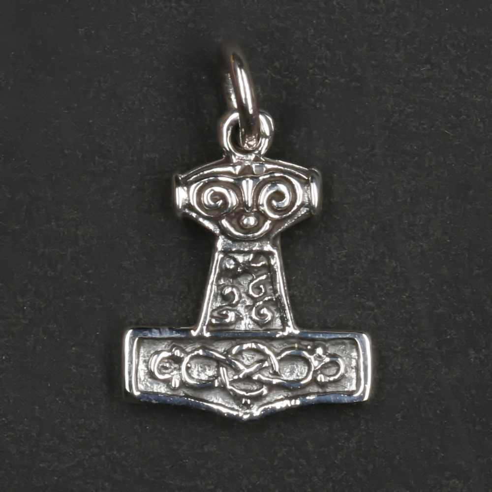 Kleiner Mjölnir Anhänger 925er Silber Kettenanhänger Thorshammer