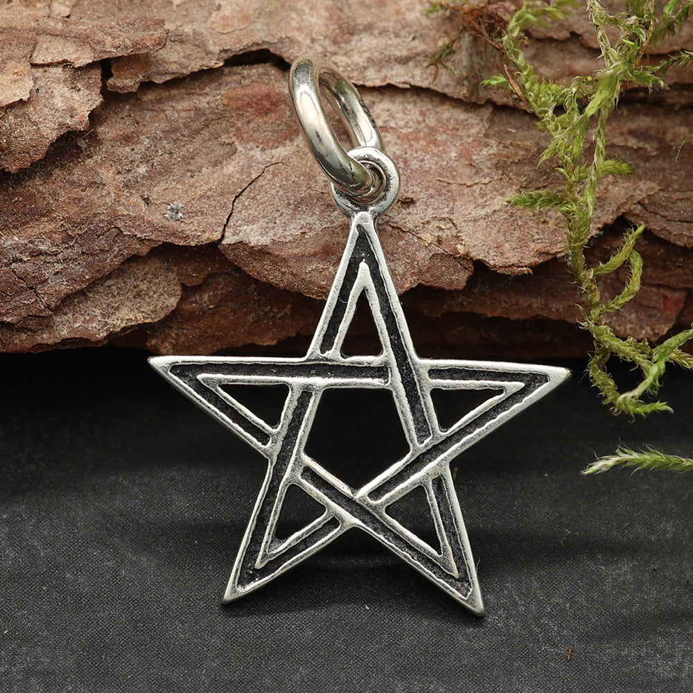 Anhänger Pentagramm Amulett Sterlingsilber Kette