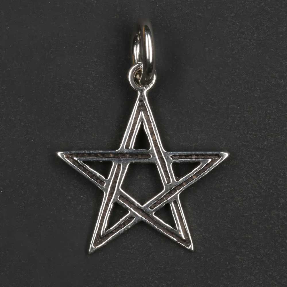 Pentagramm Kettenanhänger 925er Silber Drudenfuß Anhänger