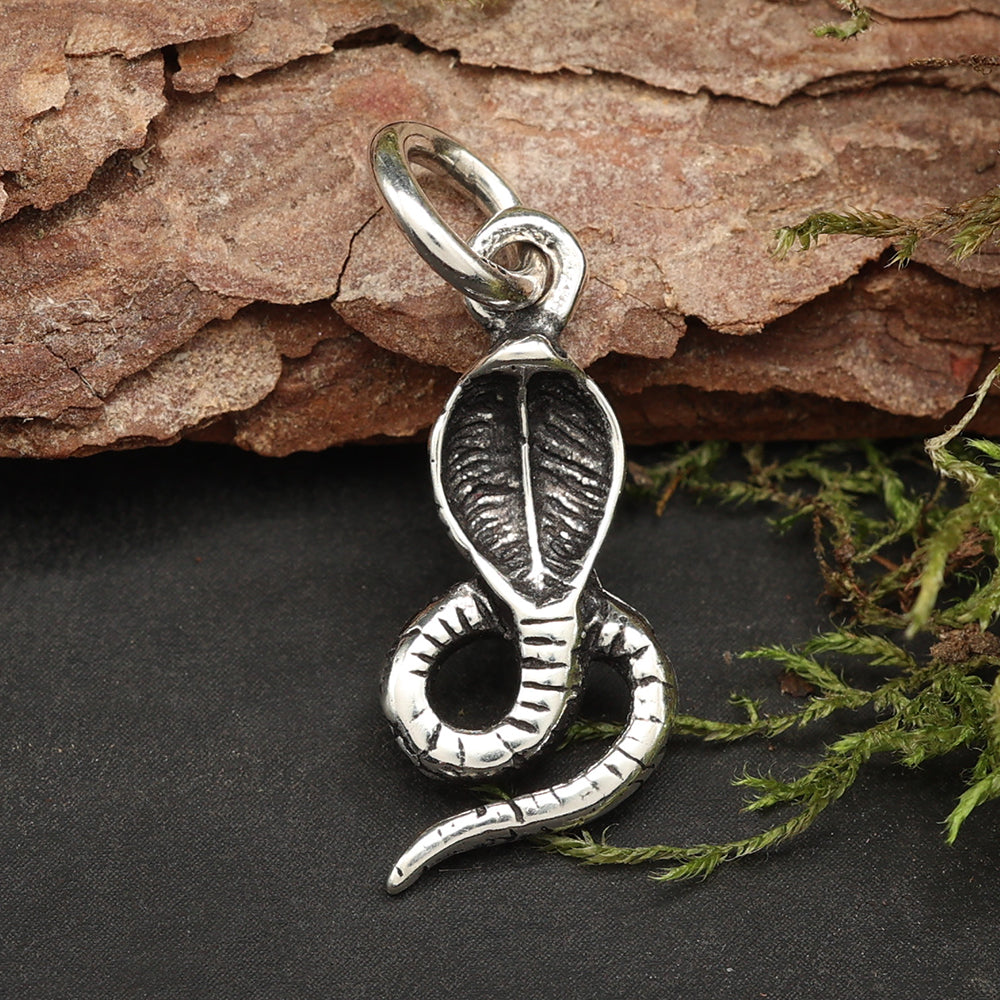 Schlangenanhänger Cobra 925 Silber Schmuck Kette