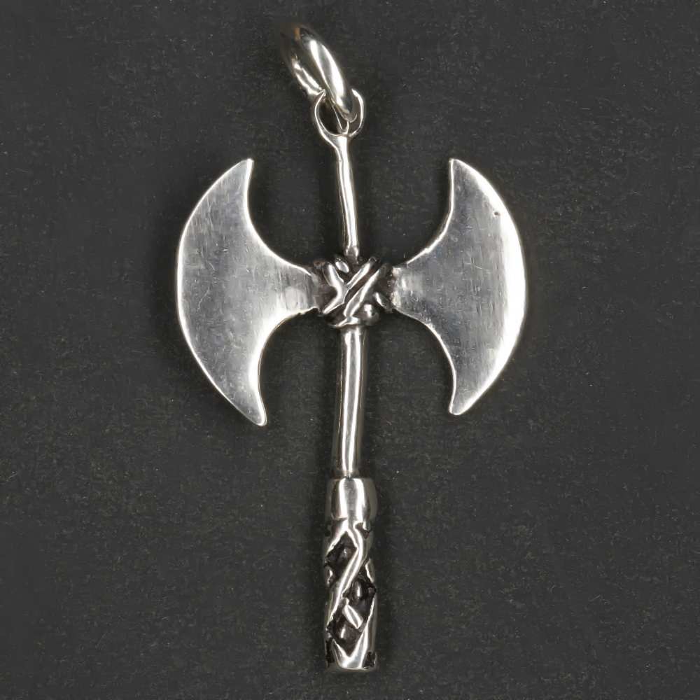 Doppelaxt Kettenanhänger 925er Silber Anhänger Axt