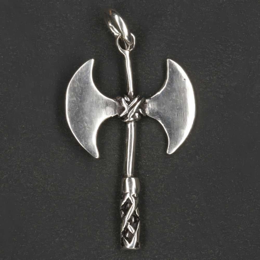 Doppelaxt Kettenanhänger 925er Silber Anhänger Axt