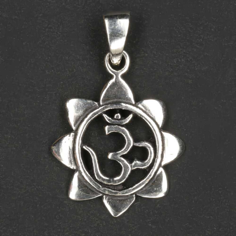 Om Kettenanhänger 925er Silber Meditation Schmuck