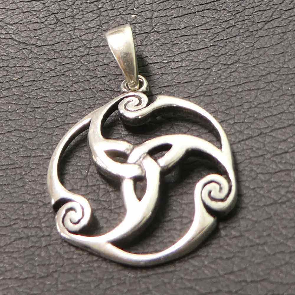 Keltischer Silber Anhänger Trinity Kettenanhänger