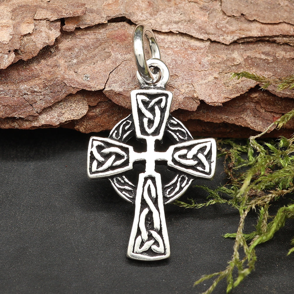 Keltisches Kreuz 925 Silber Anhänger Ketten Schmuck