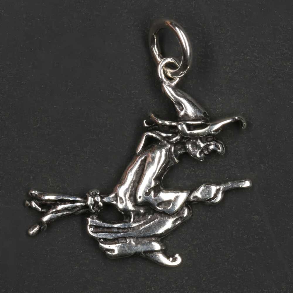 Hexe Silber Anhänger edel 925 Stterlingsilber Wicca