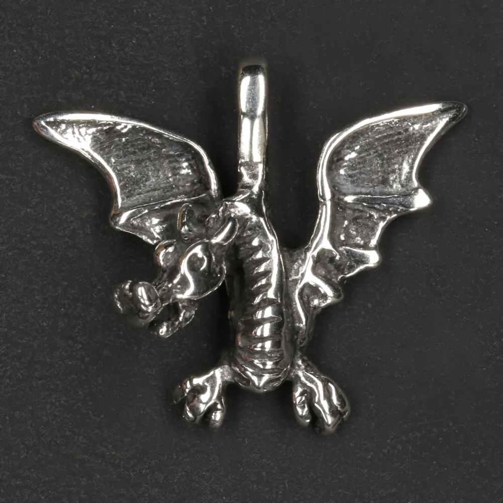 Drache mit Flügel Silber Anhänger edel 925 Stterlingsilber