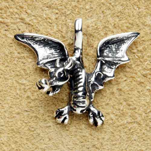 Drache Kettenanhänger Silberschmuck