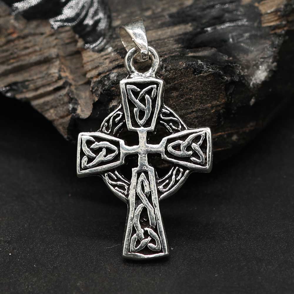 Keltisches Kreuz Schmuck Anhänger Mittelalterliches keltenkreuz zart 925 Silber