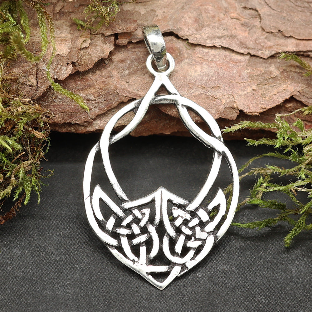 Keltenblatt Kettenanhänger Silber Anhänger Schmuck 925