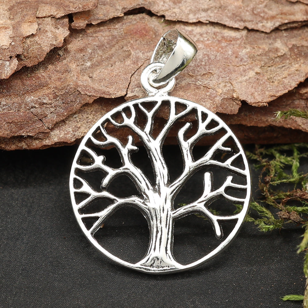 Lebensbaum Kettenanhänger Silberschmuck 925