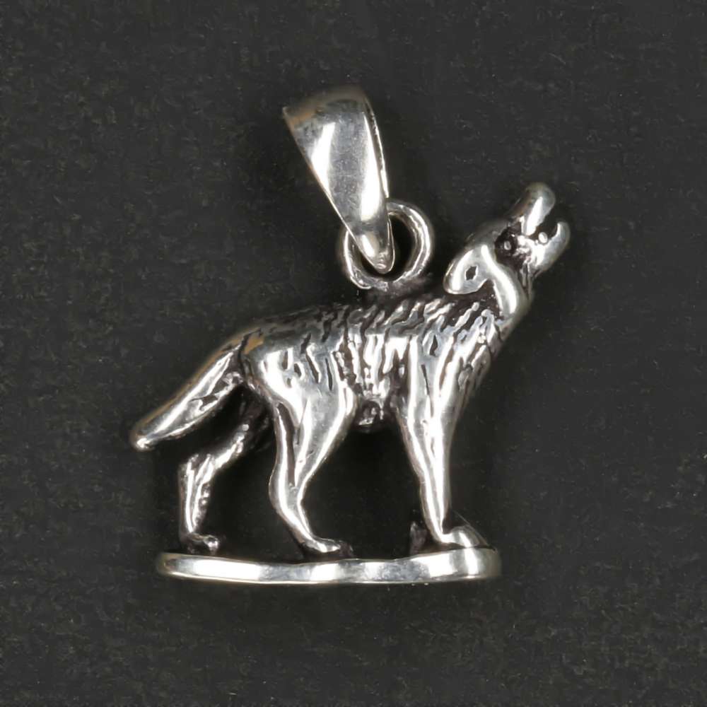 Wolf Silber Anhänger edel 925 Stterlingsilber Krafttier
