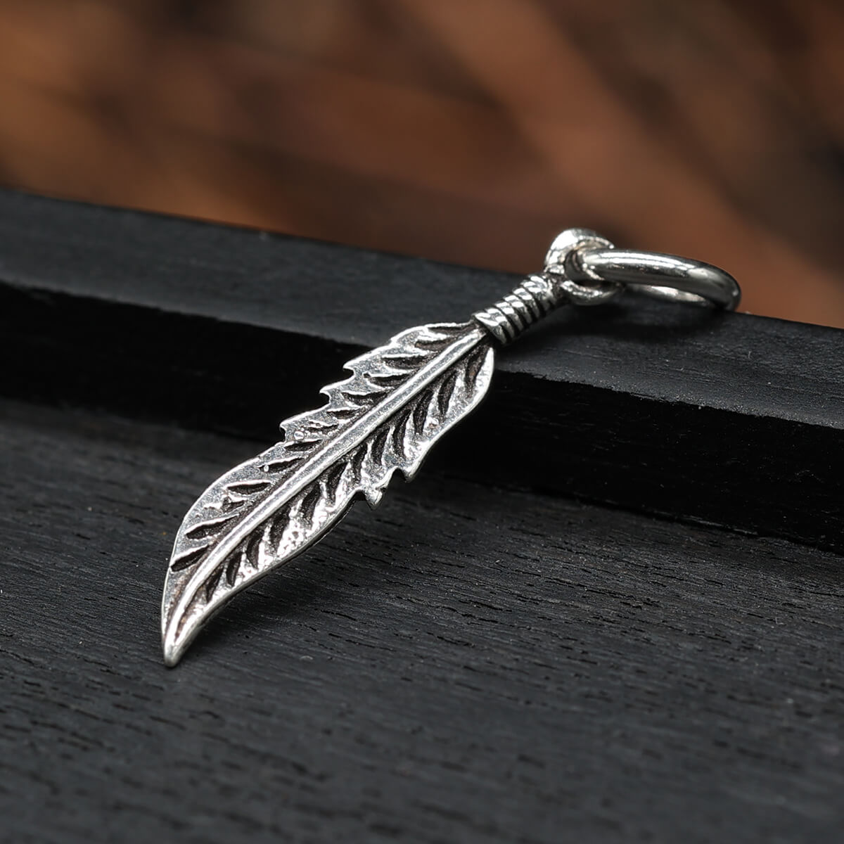 Feder Silberschmuck Anhänger 925 Silber