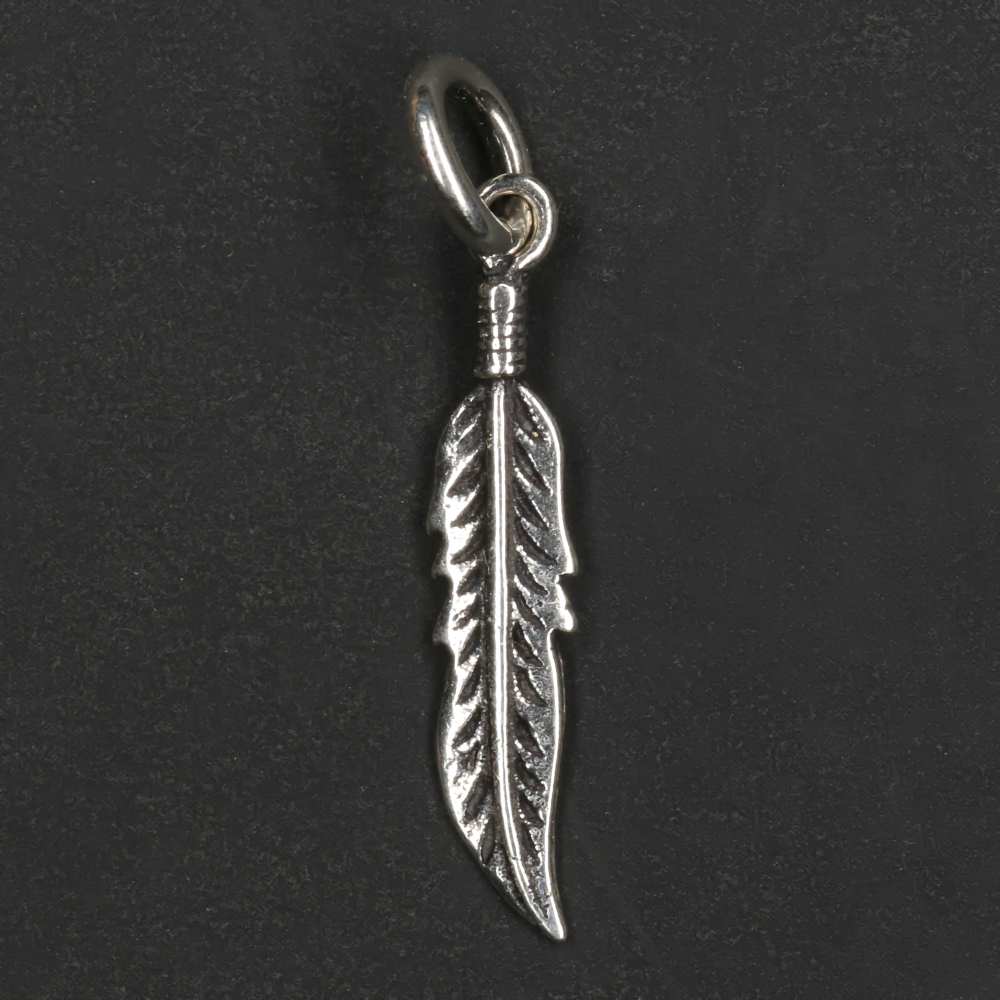 Feder Silber Anhänger edel 925 Sterlingsilber sehr fein