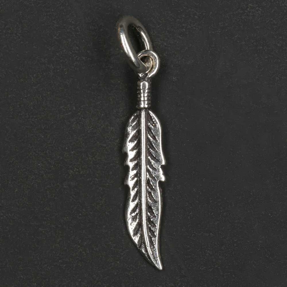 Feder Silber Anhänger edel 925 Sterlingsilber sehr fein