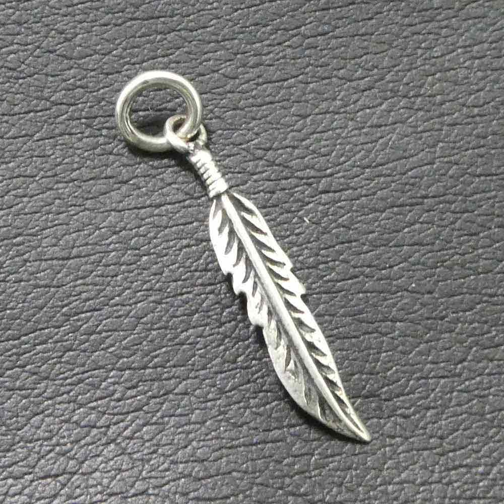 Feder Schmuck Silber zierlich